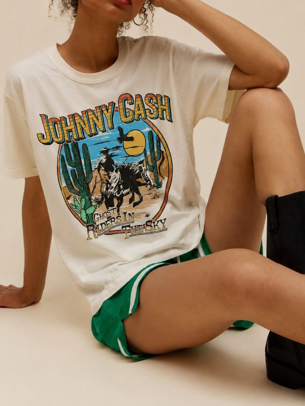 Letluv By Anthropologie Johnny Cash "Ghost Riders In The Sky" Graphic Tee.